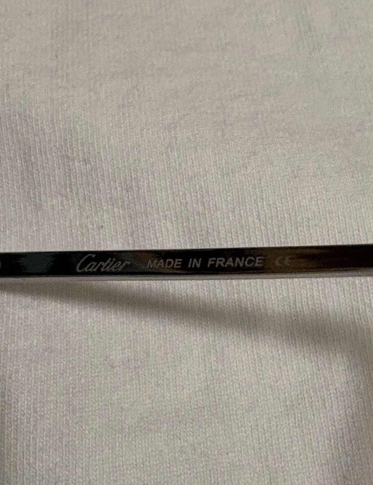 Cartier Big C Diamond Cut blue/green Fade Frameless Lens silver Frame