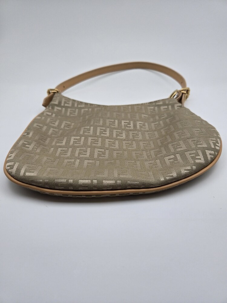 Authentic Fendi Zucchino Oyster Shoulder Bag – Bag Only