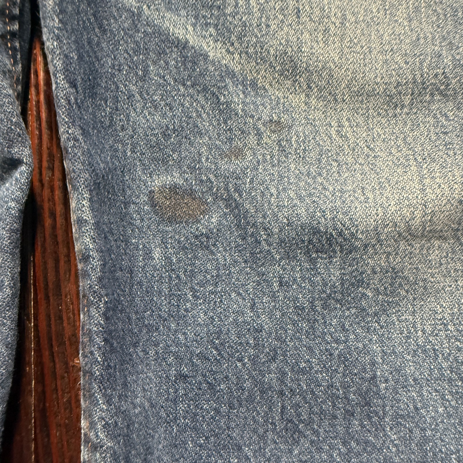 Wrangler Jeans Mens 38×30 Blue Straight Western Faded Whiskers 47MWZ *READ*
