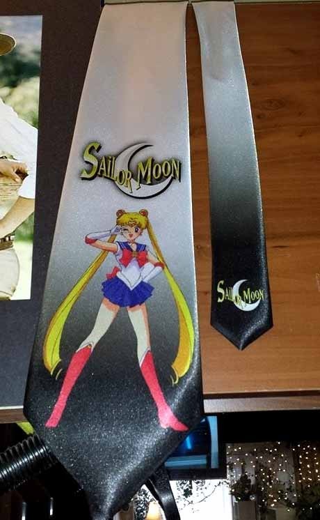 L@@K! Sailor Moon Satin Neck tie – Senshi Usagi Tsukino Tuxedo mask Luna