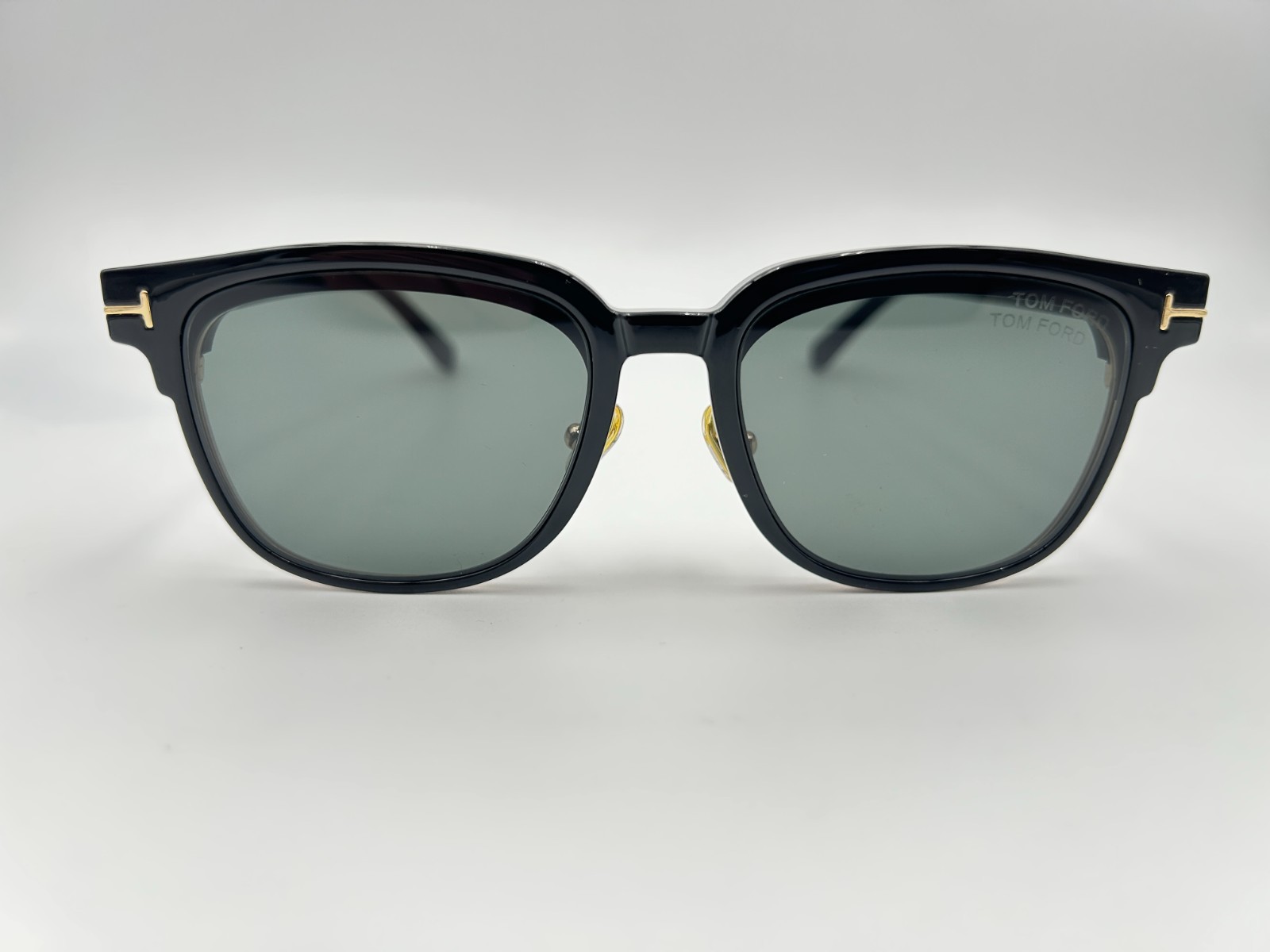 Tom Ford Sunglasses TF5683-B 001 Black Gold Gray 54 18 145 Clip on Blue light