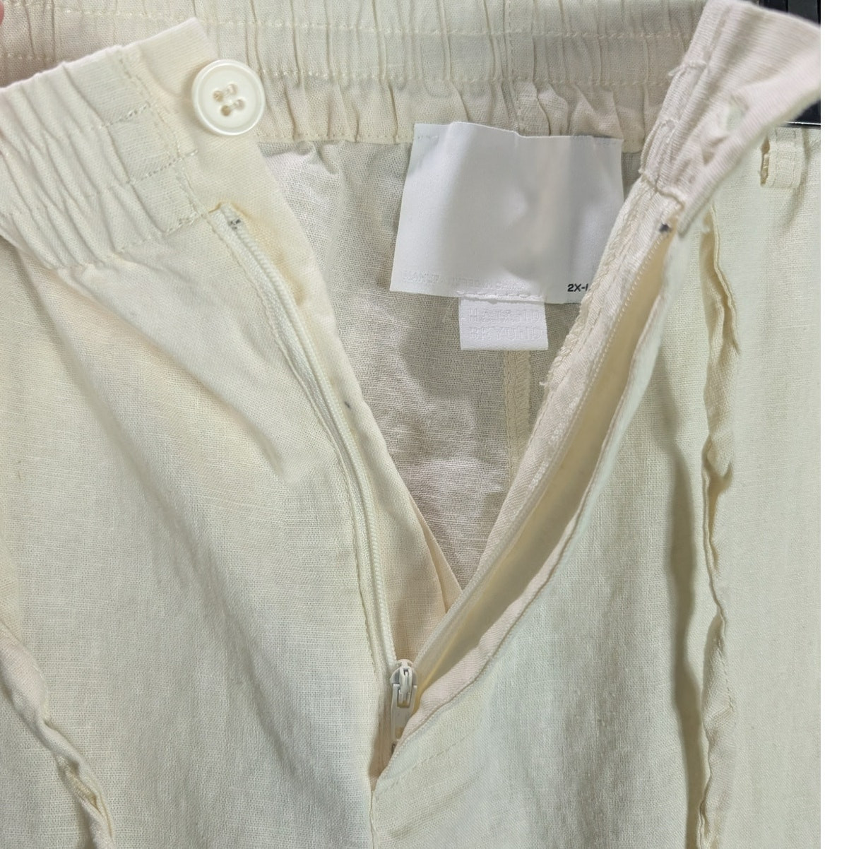 Hat and Beyond Pants Womens 2XL Linen Blend Natural color Preppy Career Beachy
