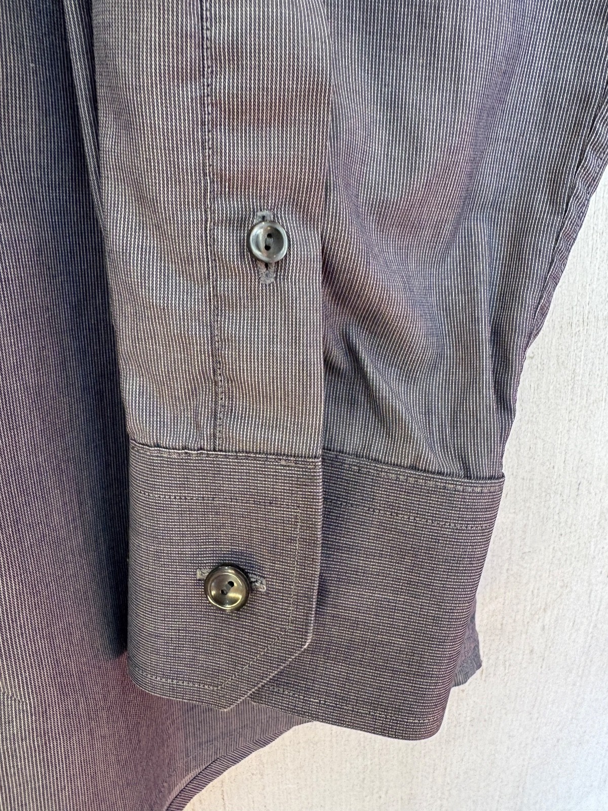 Eton of Sweden Contemporary Dress Shirt Mens 15.5 – 33 Gray 100% Cotton