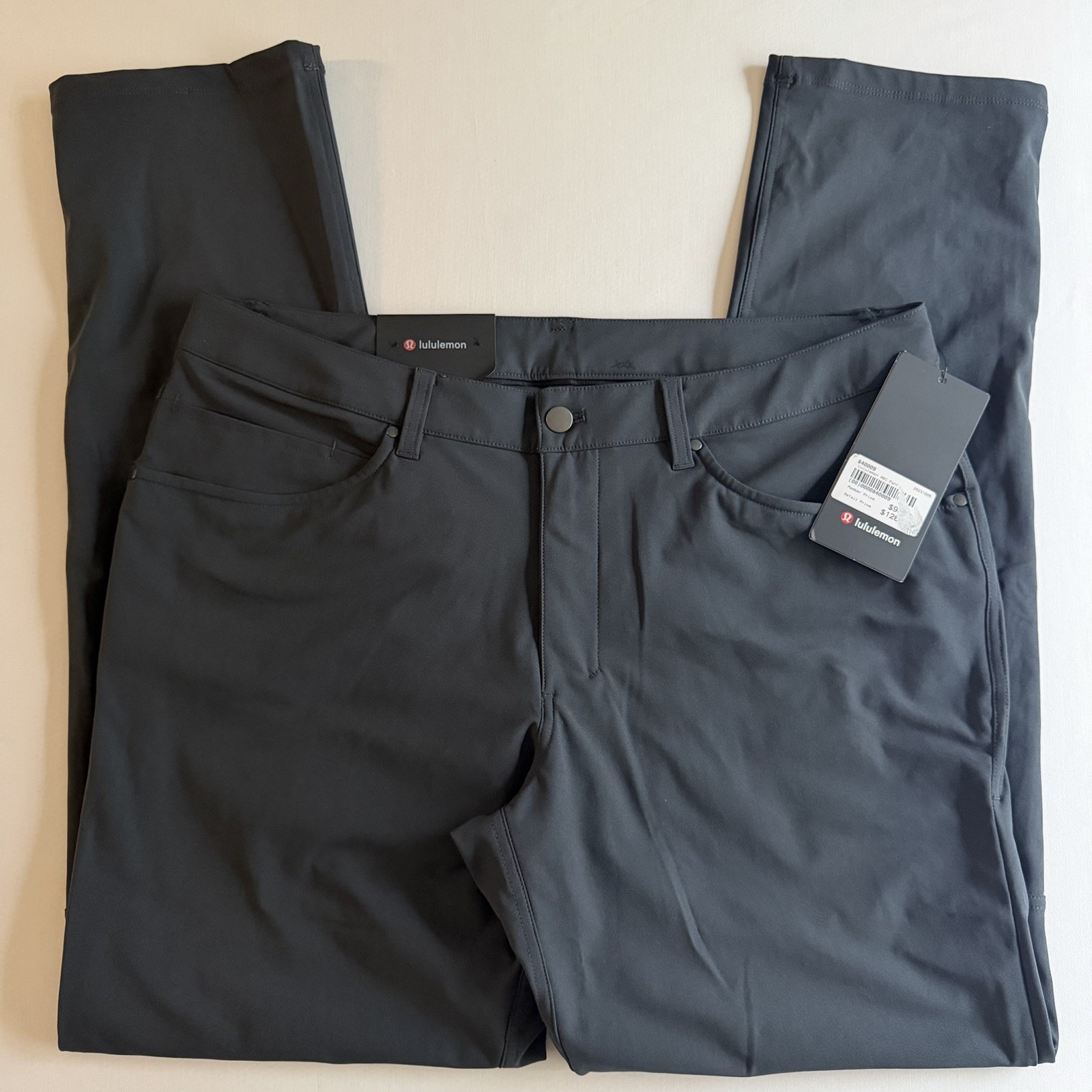 Lululemon ABC Pants Men 36×34 Obsidian Classic Fit Warpstreme Performance