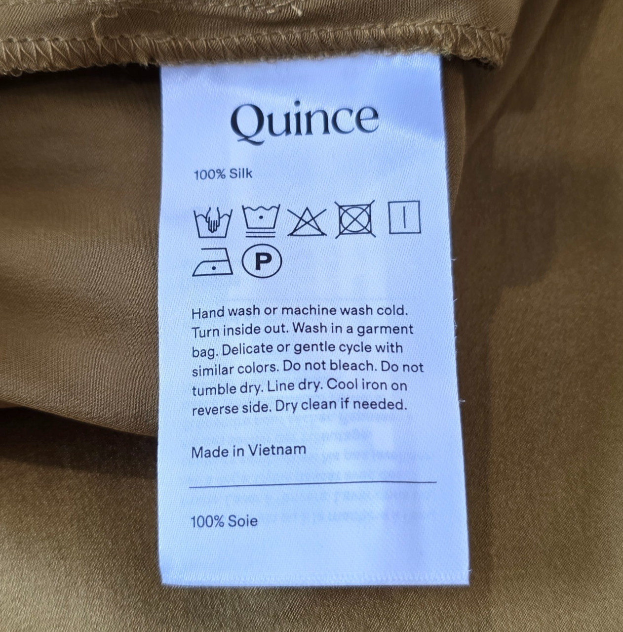 Quince 100% Washable Silk Drawstring Wide Leg Pants Mineral Yellow XS Pocket