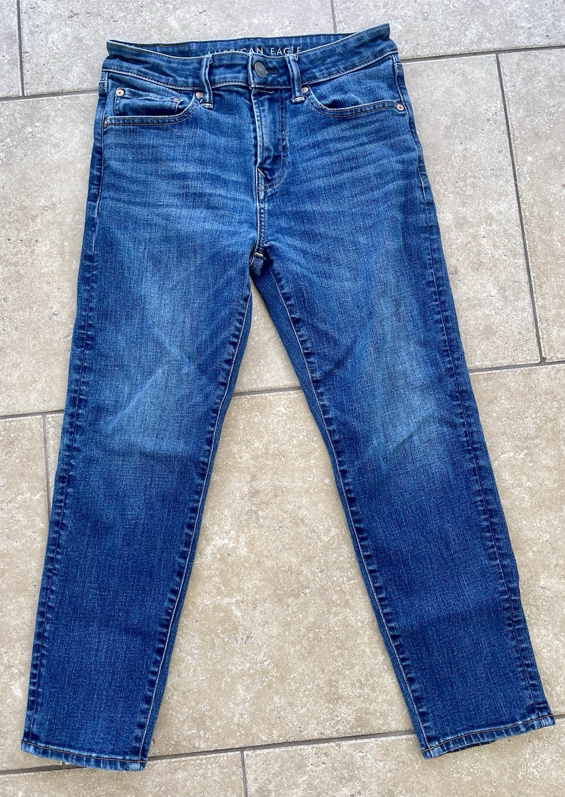 American Eagle Airflex+ Temp Tech Athletic Fit Straight Jeans Blue Men