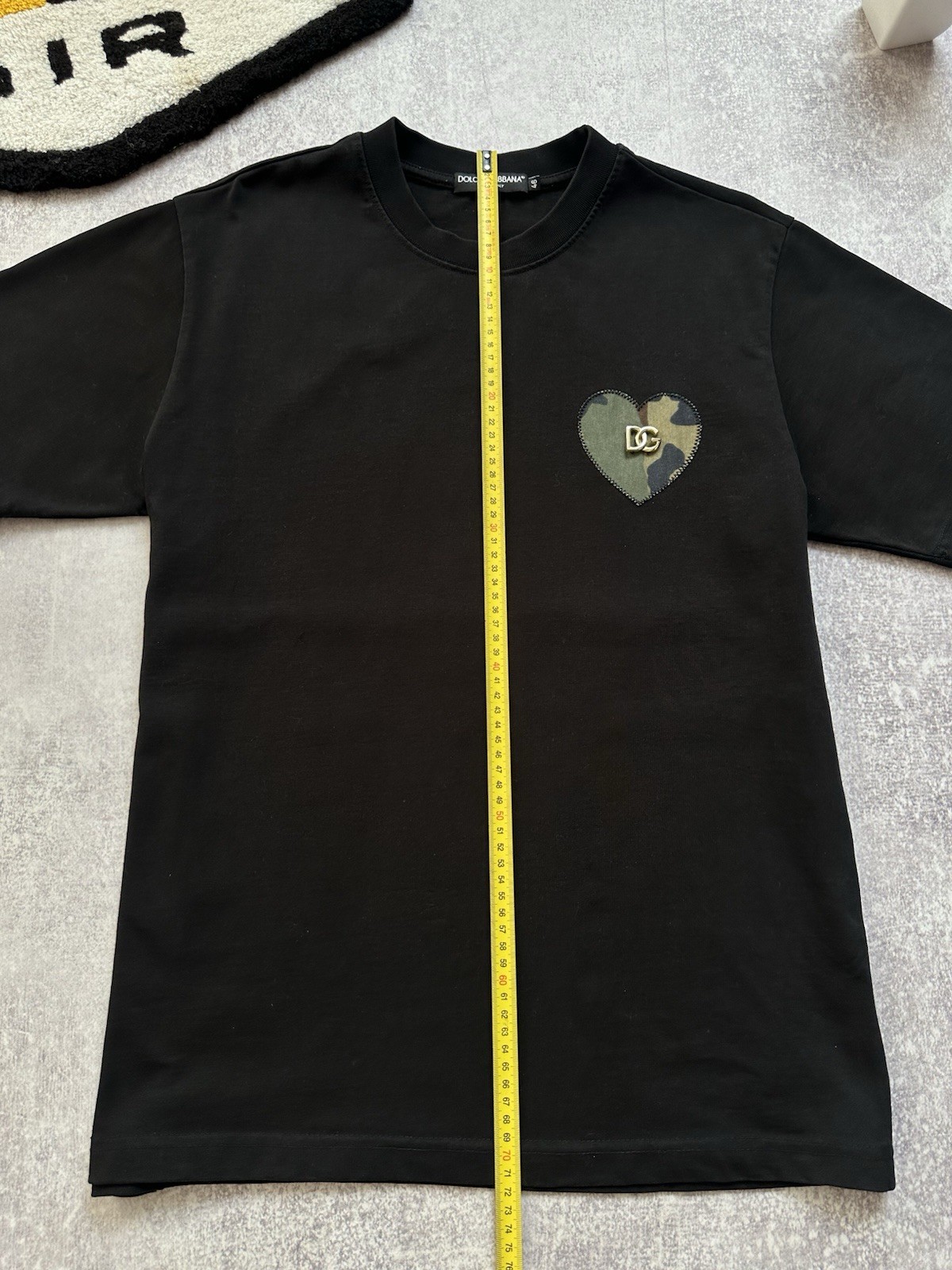 Dolce & Gabbana DG Heart Camo Patch Black T-Shirt IT 46 Fits Men’s L