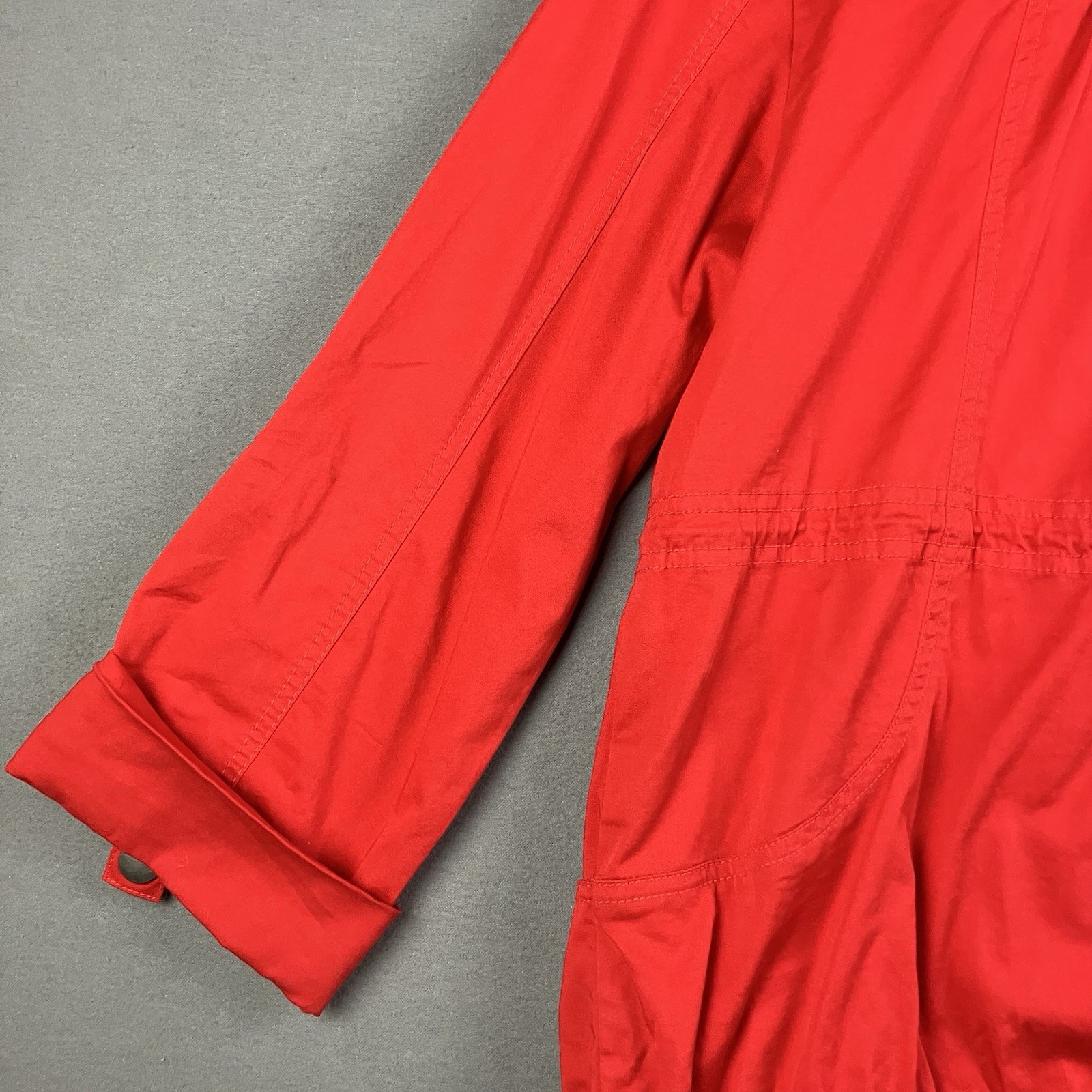 Style & Co. Women’s Size Large Red Jacket Full Zip Button Snap Outdoor Coat
