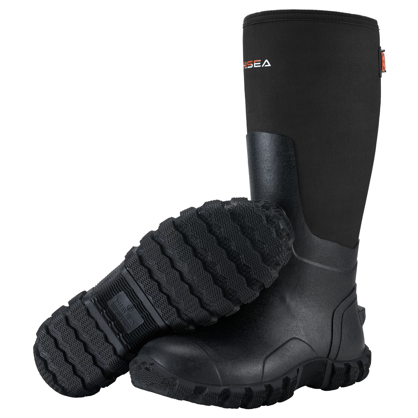 HISEA Men Adjustable Rain Boots Fishing Hunting Mud Dirt Farm Work Safety Shoes