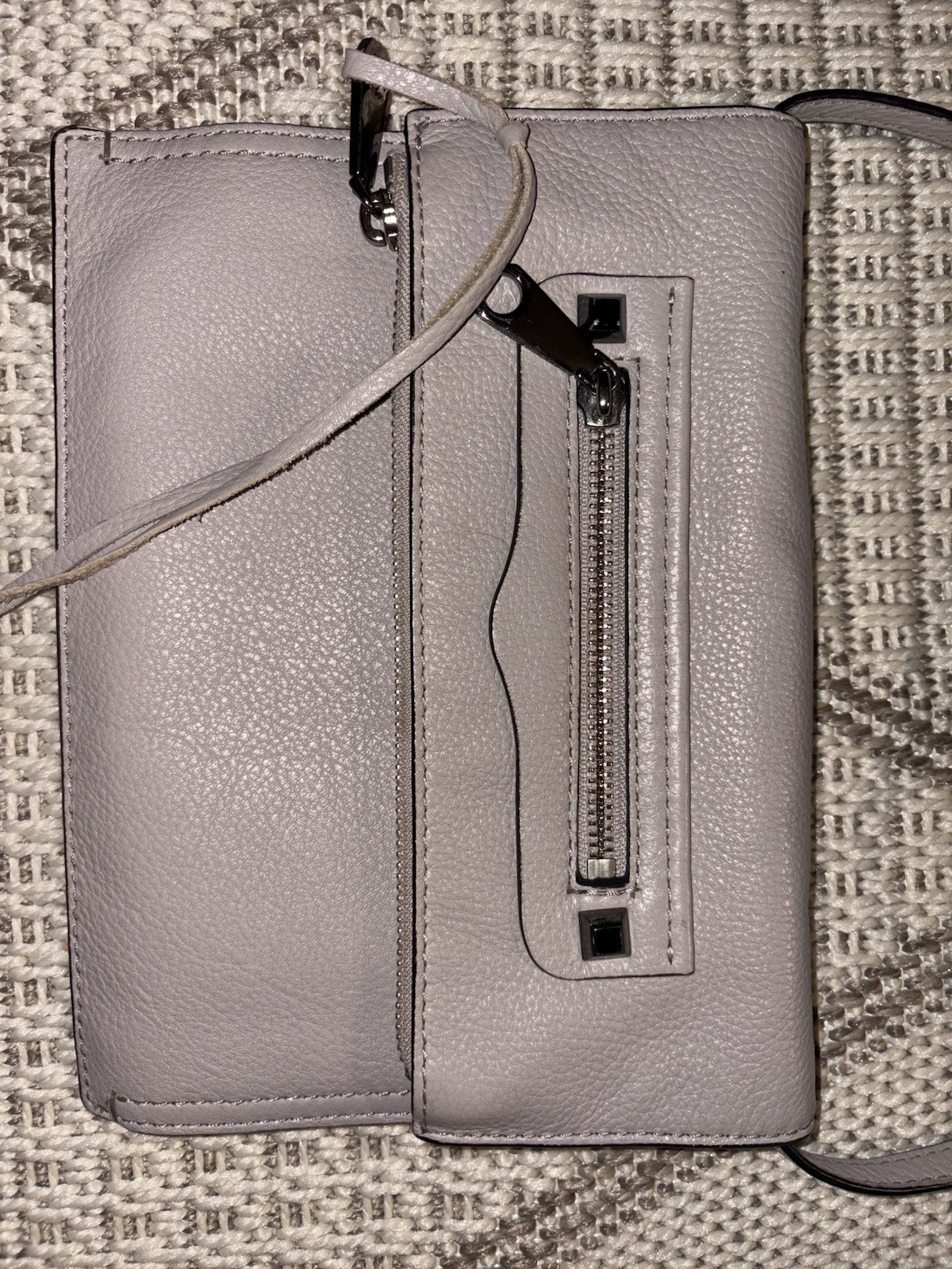 Rebecca Minkoff Small Distressed Regan Clutch in Putty