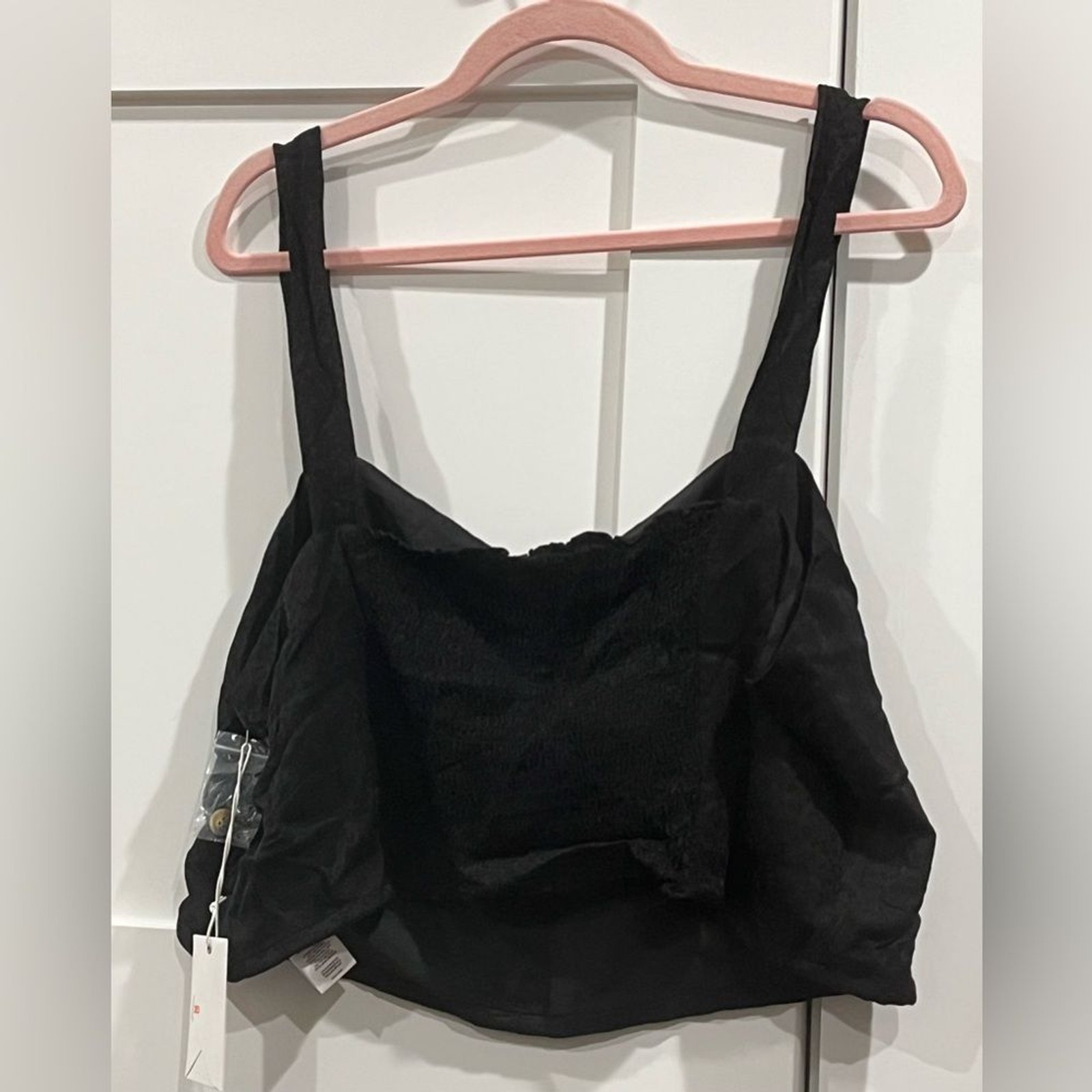 NWT Good American The Bustier Top in Black Jacquard Leopard Print – Size 1X / 5