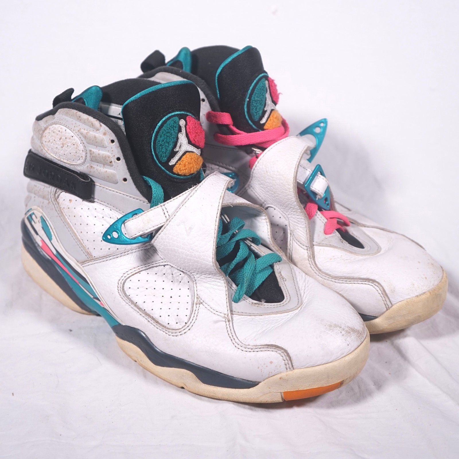 Nike Air Jordan 8 Retro South Beach White Teal Pink Mens 11 2018 305381-113