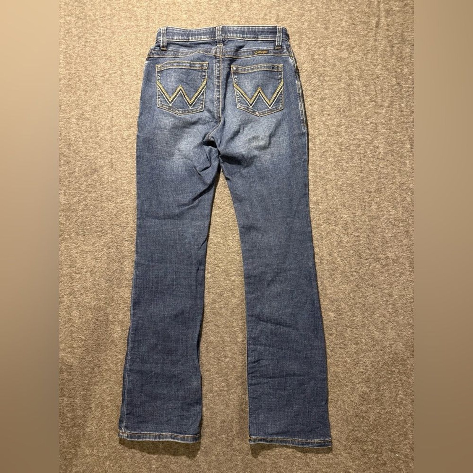 Wrangler Willow Ultimate Riding Jean women 7×34 (fit 30×32.5) blue Mid Rise