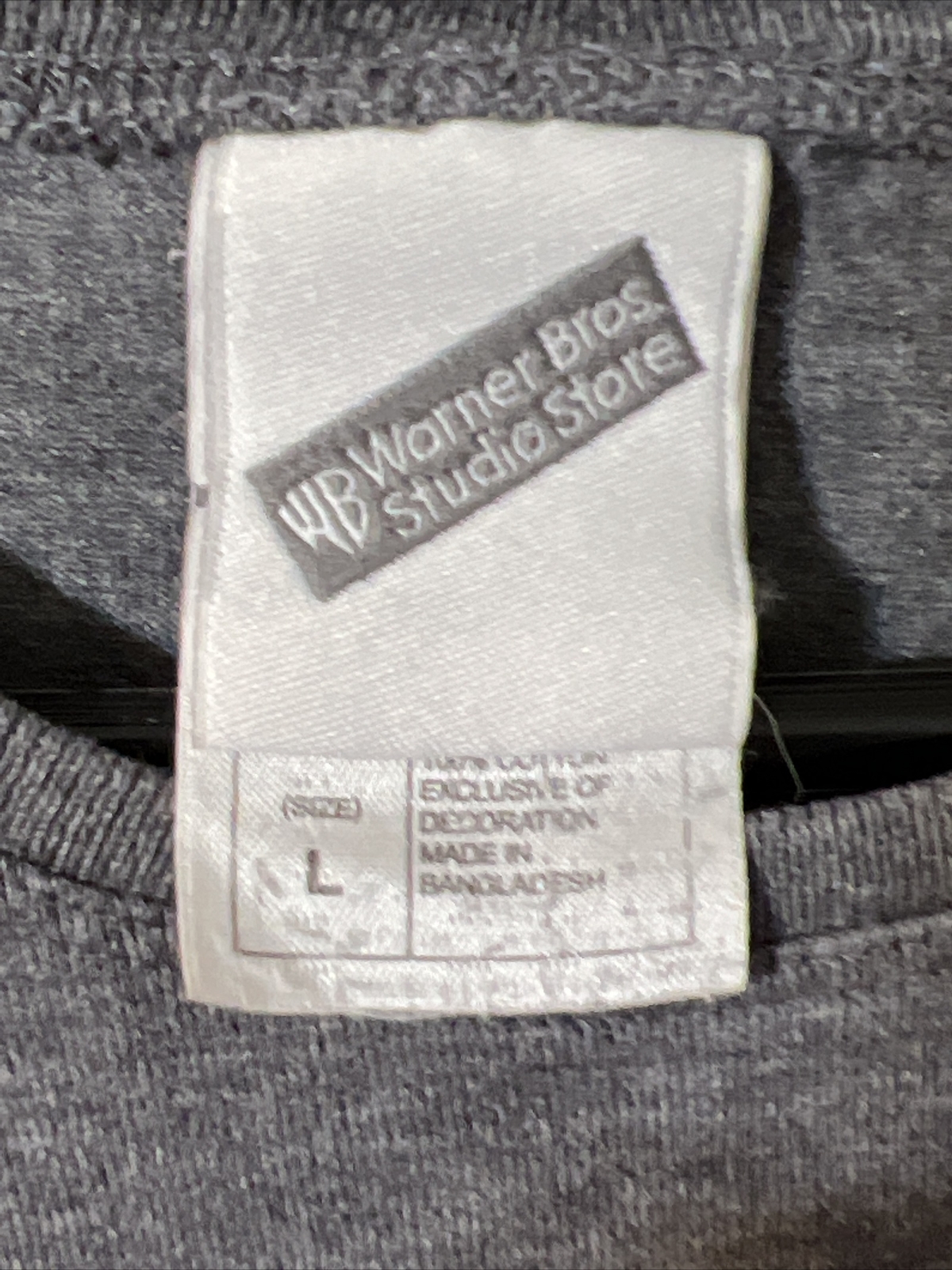 1999 Warner Bros Looney Tunes Gray Embroidered Tee Tshirt Size Large