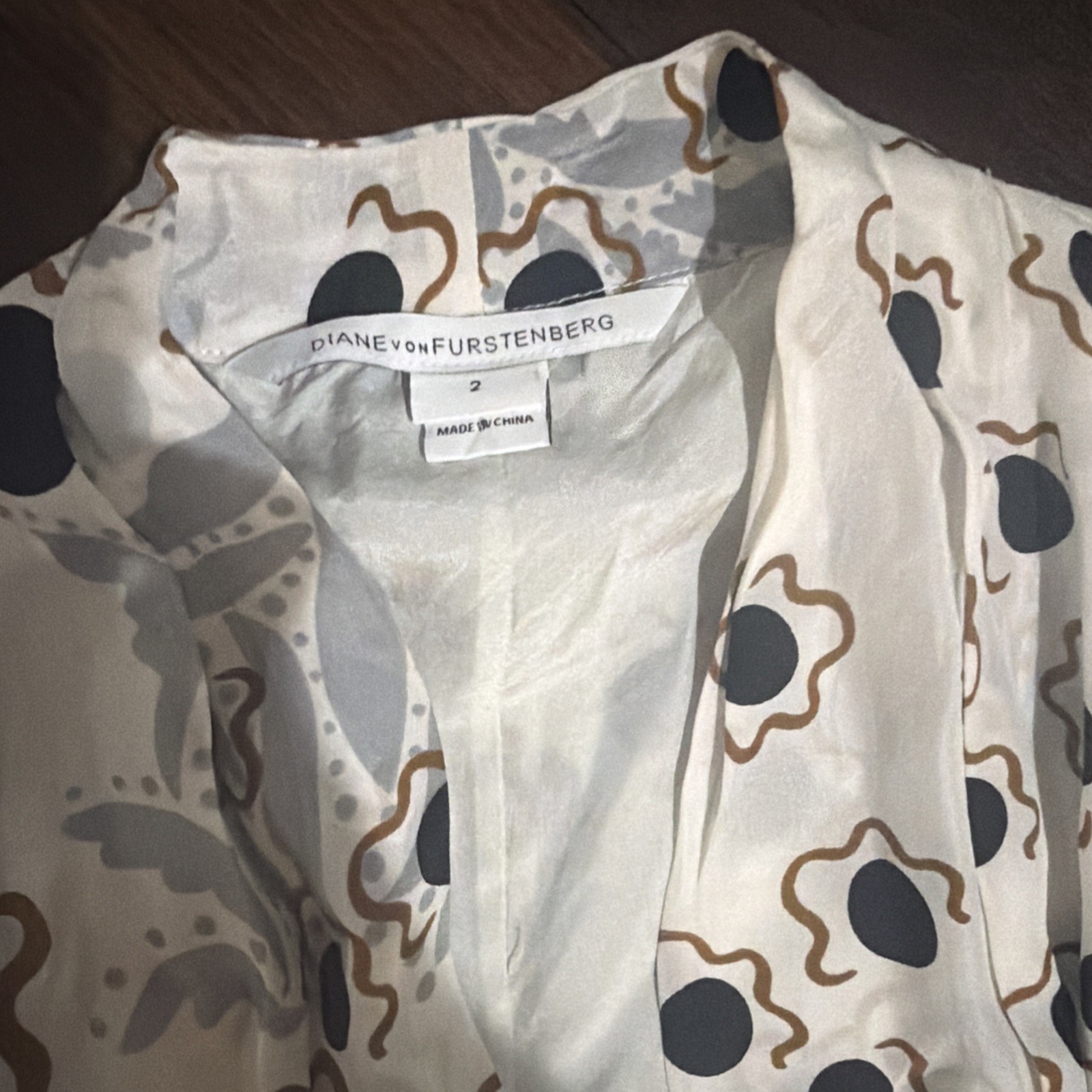 Diane von Furstenburg Drese Black and White Size 2