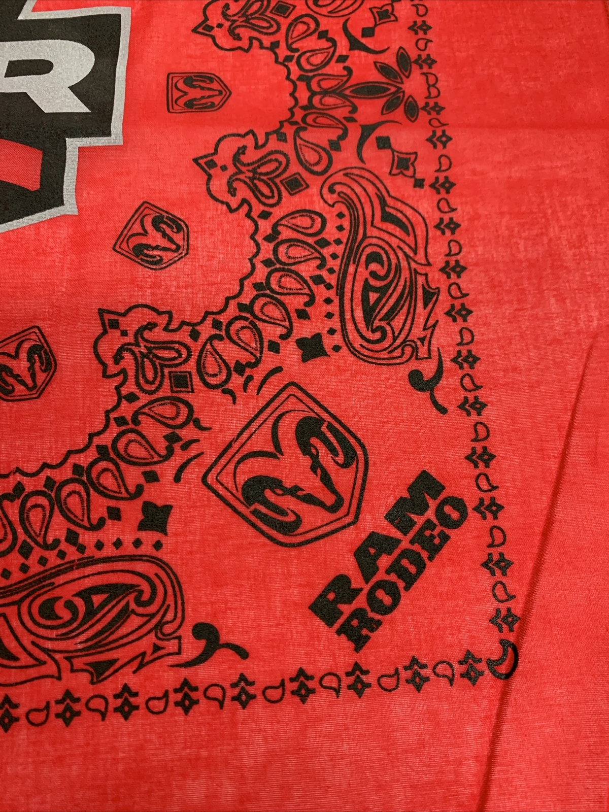 Ram Dodge Wrangler NFR ProRodeo PRCA Texas 2020 Red Bandanna 22″ X 21 .5”