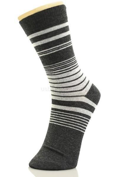 12 Pairs Yst12-5 New Cotton Men Striped Style Dress Socks Size 10-13 Multi Color