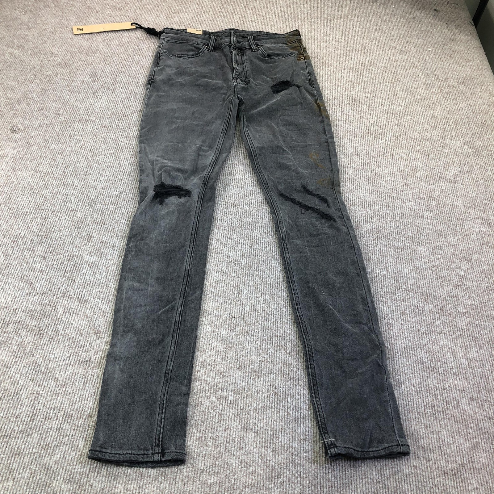 Ksubi Van Winkle ++ Jeans Mens 30×32 Gray Toke Intoxicant Slim Skinny Distressed