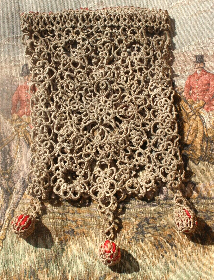 Antique Victorian Tatted Bag / Purse Handmade
