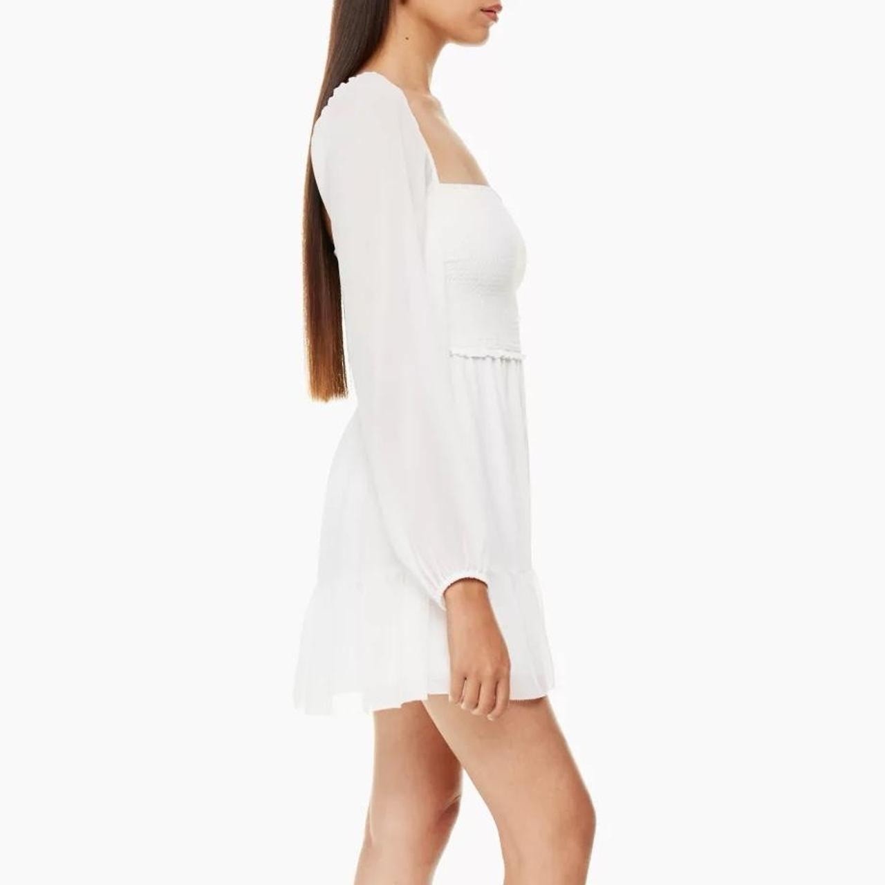 Wilfred Aritzia Tempest Mini Dress White Light Birch Size M MSRP 158$