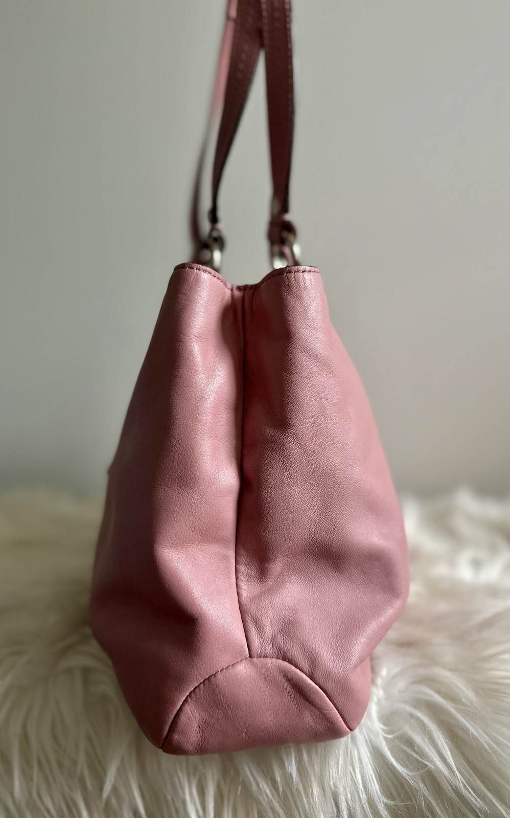 Coach Soho Pink Leather Buckle Tote F18731 Shoulder Bag