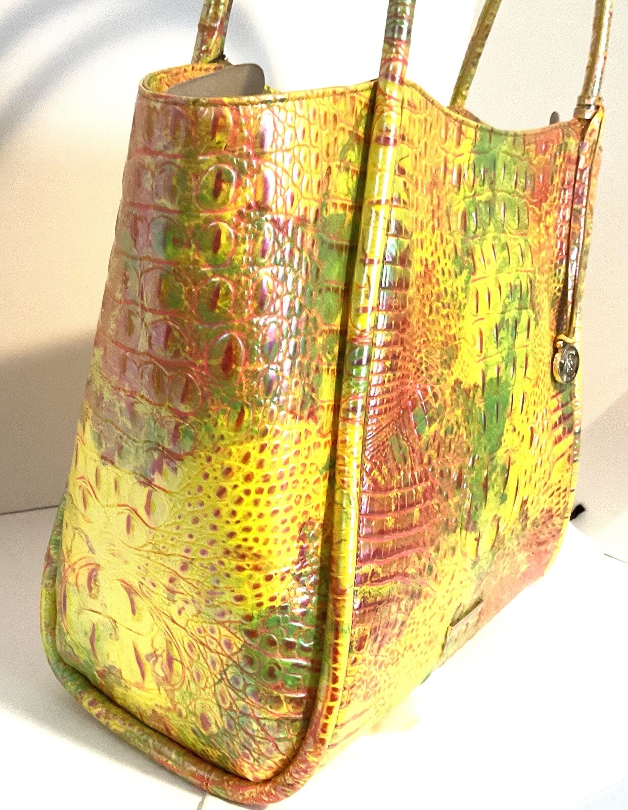 Brahmin Bailee Spritz Melbourne Embossed Leather Shopper Satchel Tote NWT