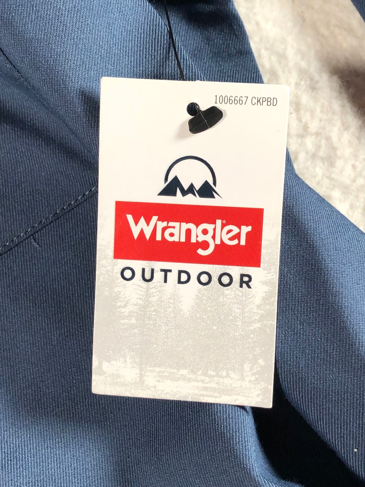 NWT Wrangler Outdoor All Season Men’s Shirt Regular Navy Blue Stretch Cotton S