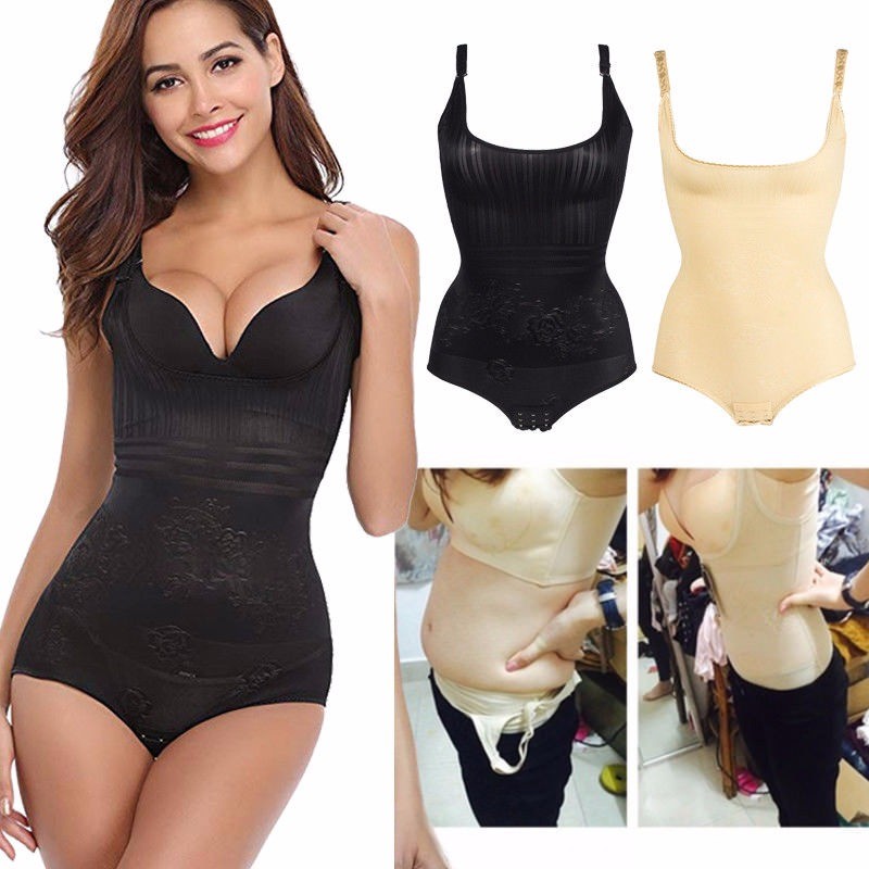 Seamless Body Shaper Open Bust Shapewear Firm Tummy Control Bodysuit For Women