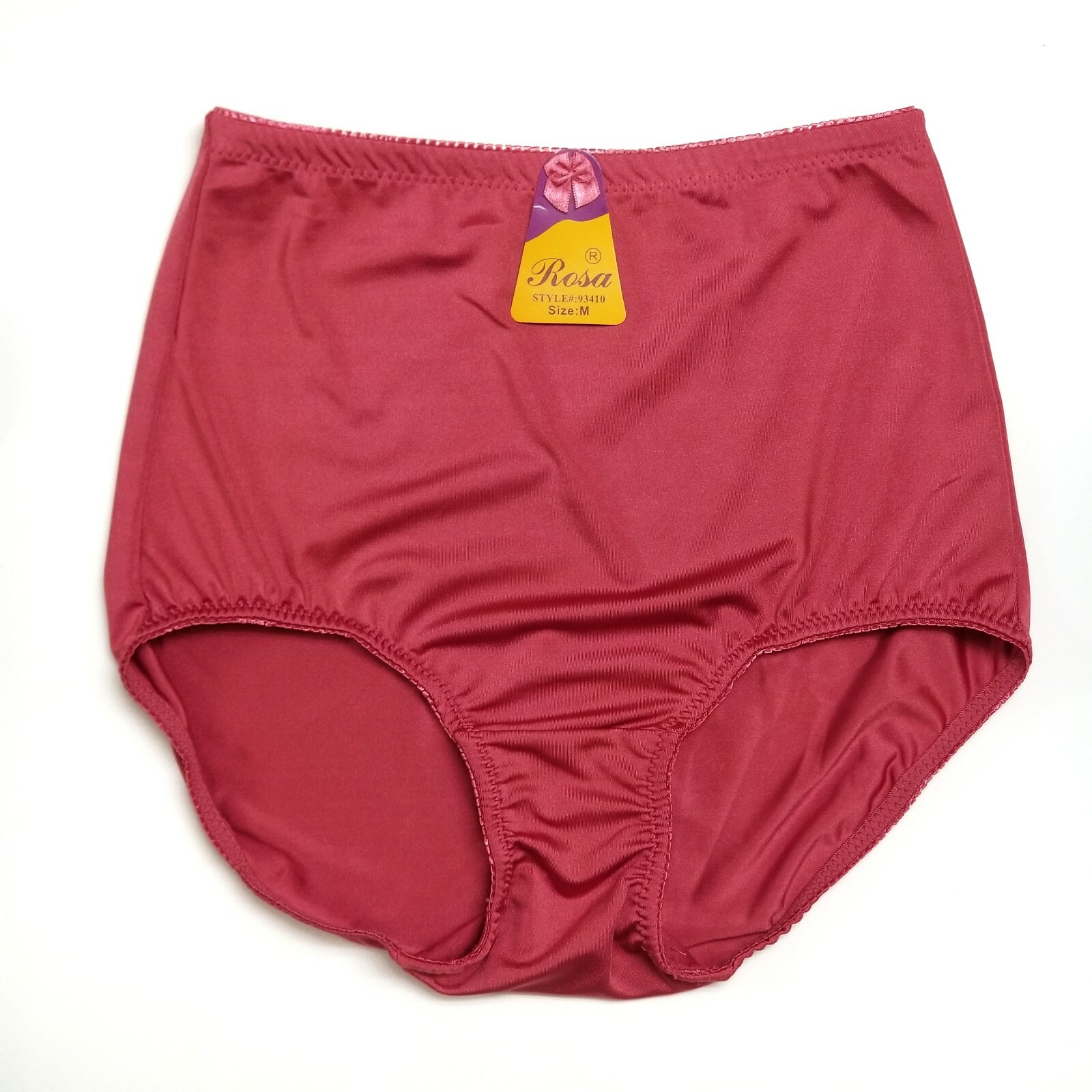 Rosa High Waist Light Tummy Control Full Coverage Satin Brief Girdle Panty