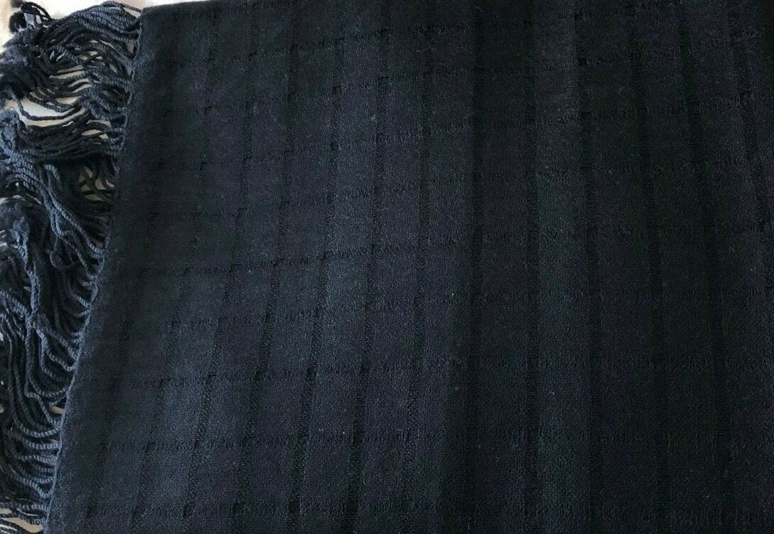 Extra long Cashmere long black color Scarf / Shaw (Size: 78 x 35 inches, NEW)