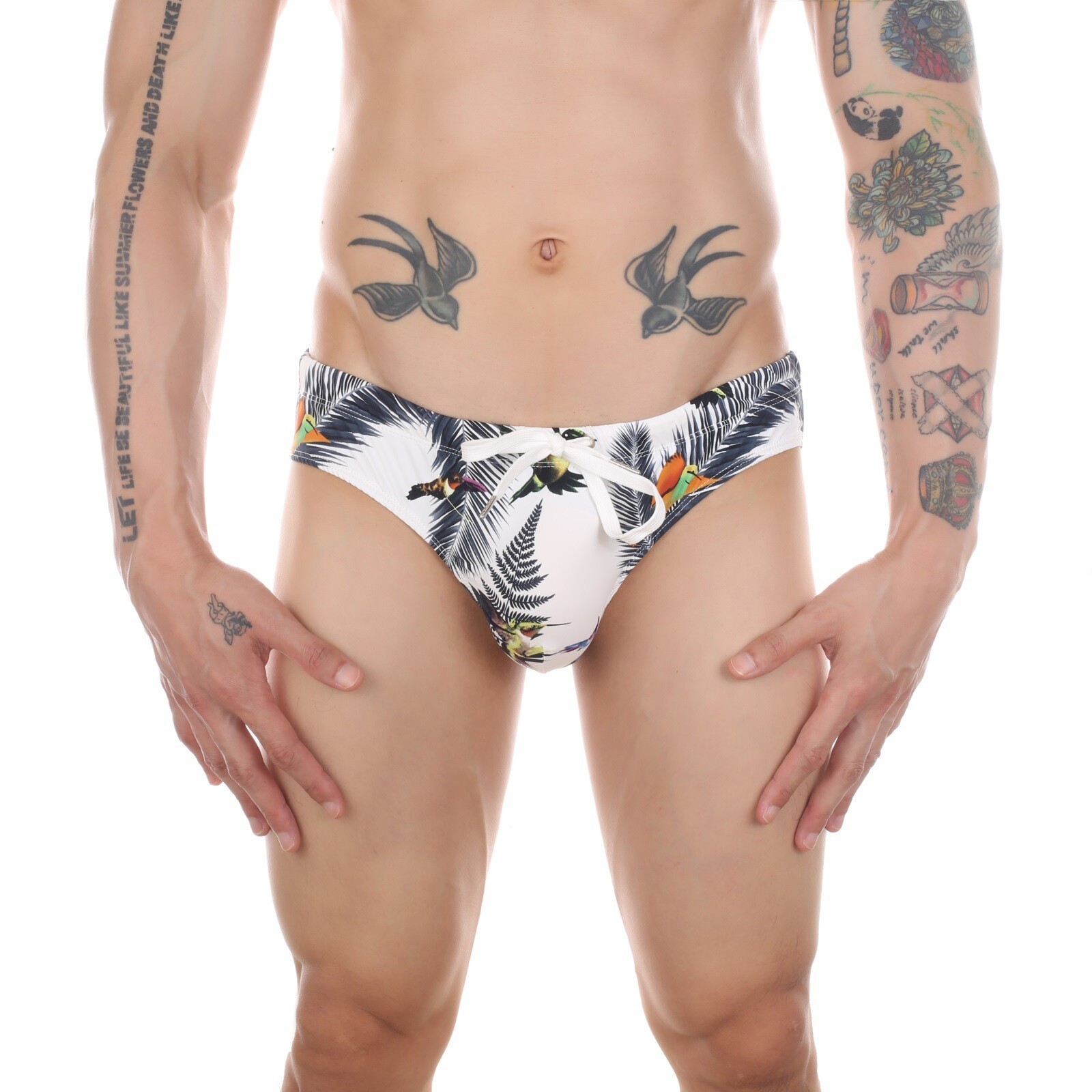 Mens Underwear Briefs Penis Padded Bikini Briefs Low Waist Bath Suit Trunks