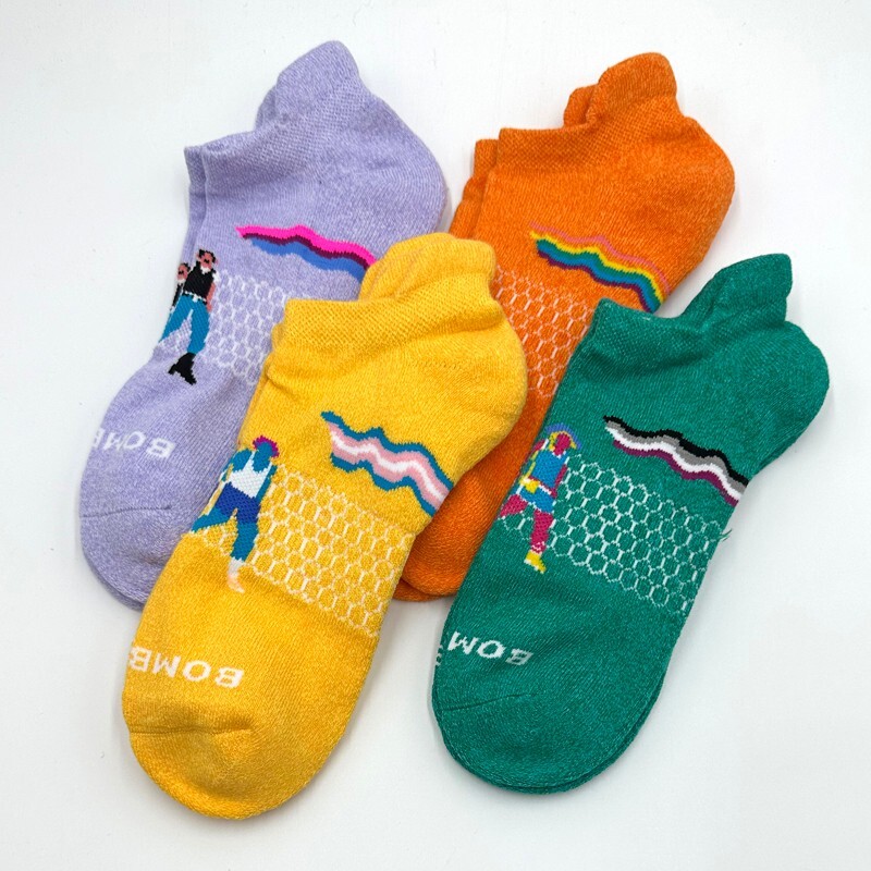 4 Colors Mix bombas socks Women’s medium ankle honeycomb 4 pairs