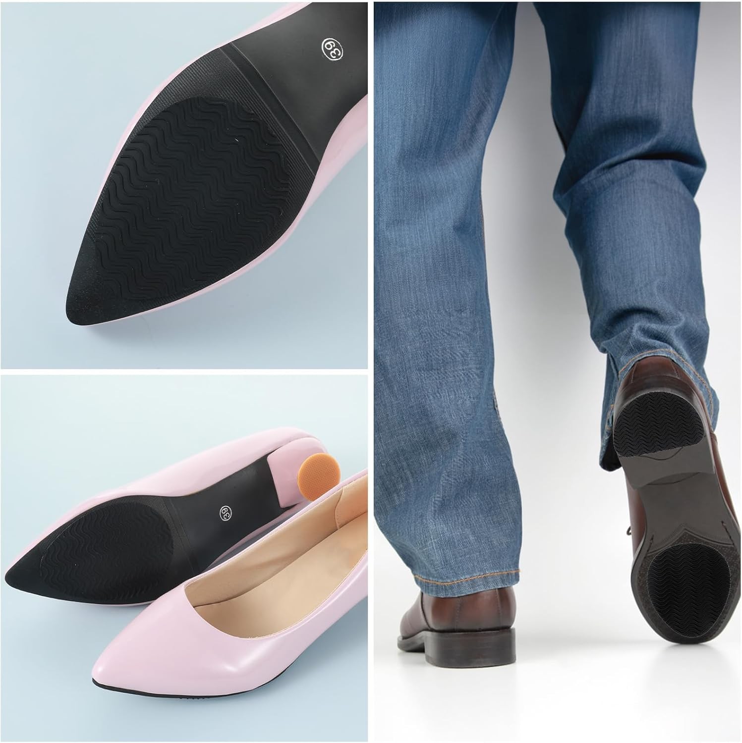 8Pcs Non Slip Shoes Pads, Self-Adhesive Sole Protectors, Anti-Skid Shoe Grips
