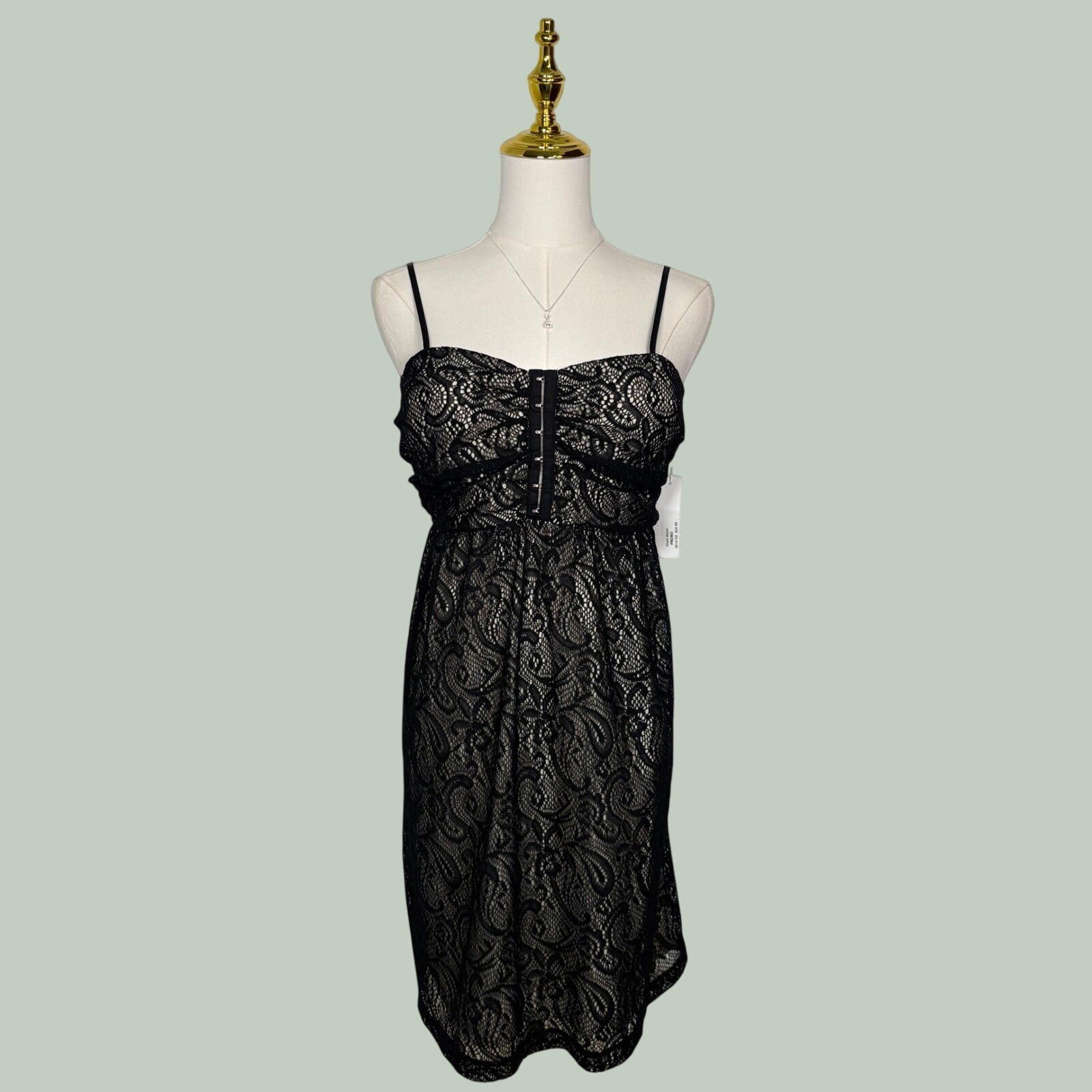 dulcelimón nude black lace babydoll mini dress NWT Y2K coquette goth fairy