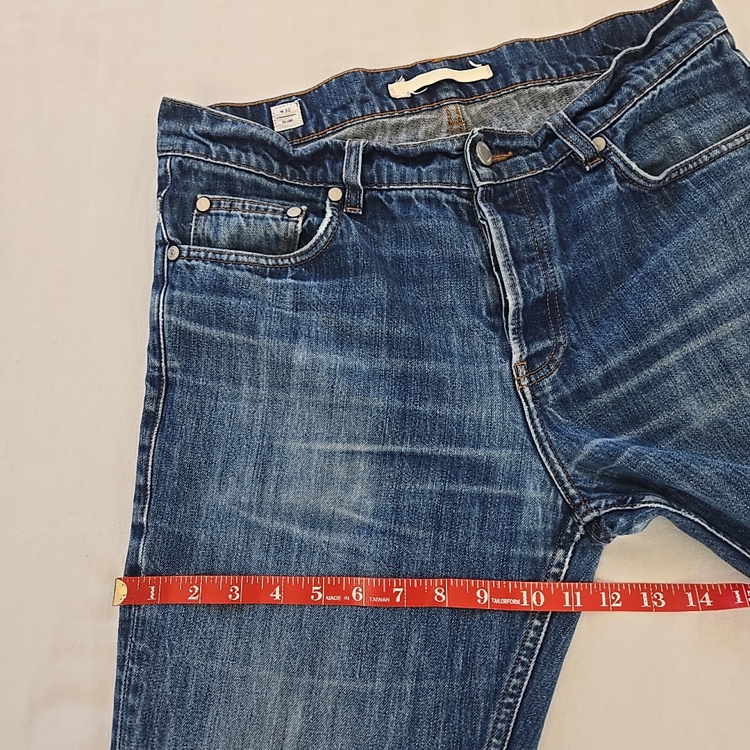 Norse Projects Copenhagen Faded Denim Jeans Men’s 32 Slim (32×30) Button Fly