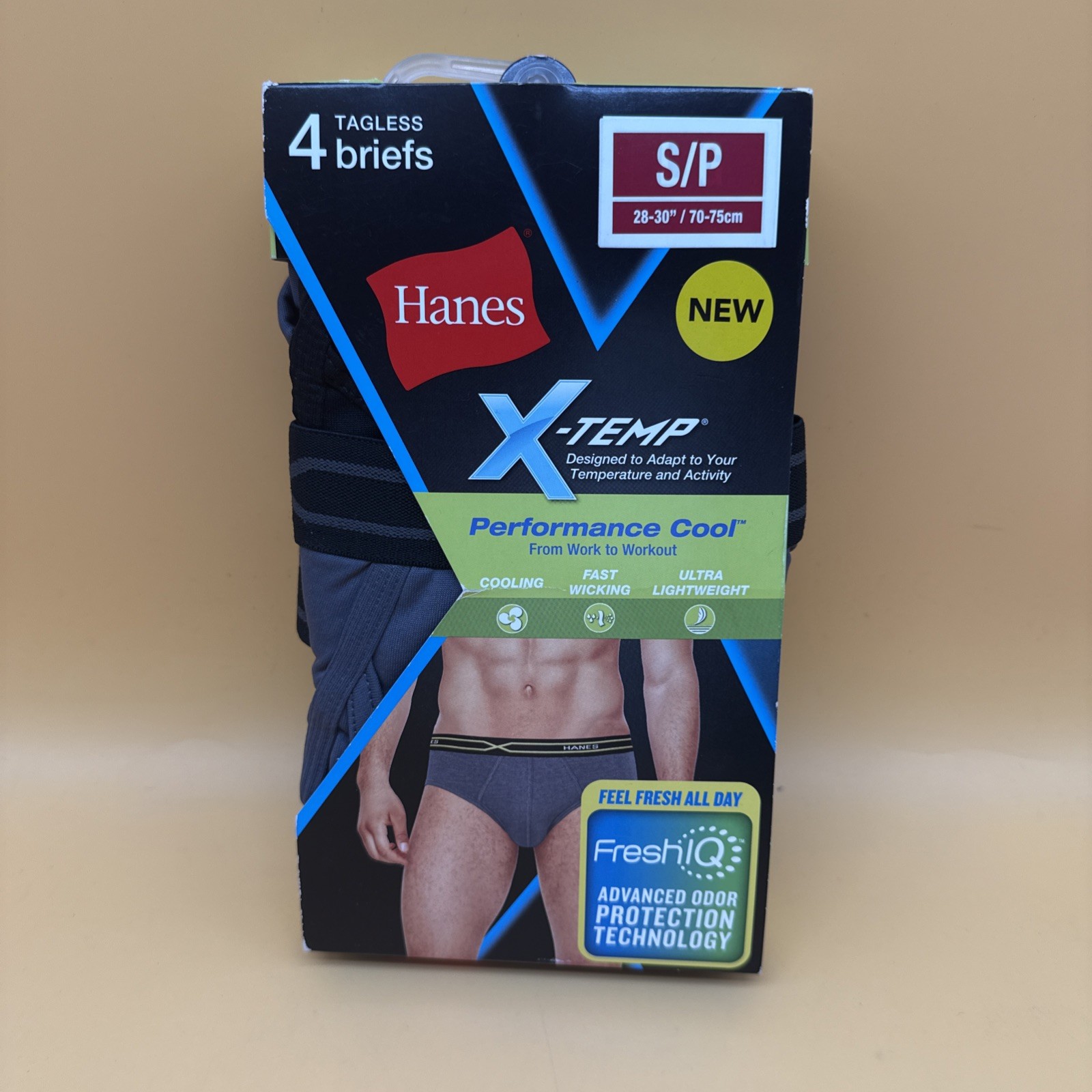 Hanes Premium Men’s X-TEMP Comfort Cool 4 Tagless Briefs Wicking Size S 28-30