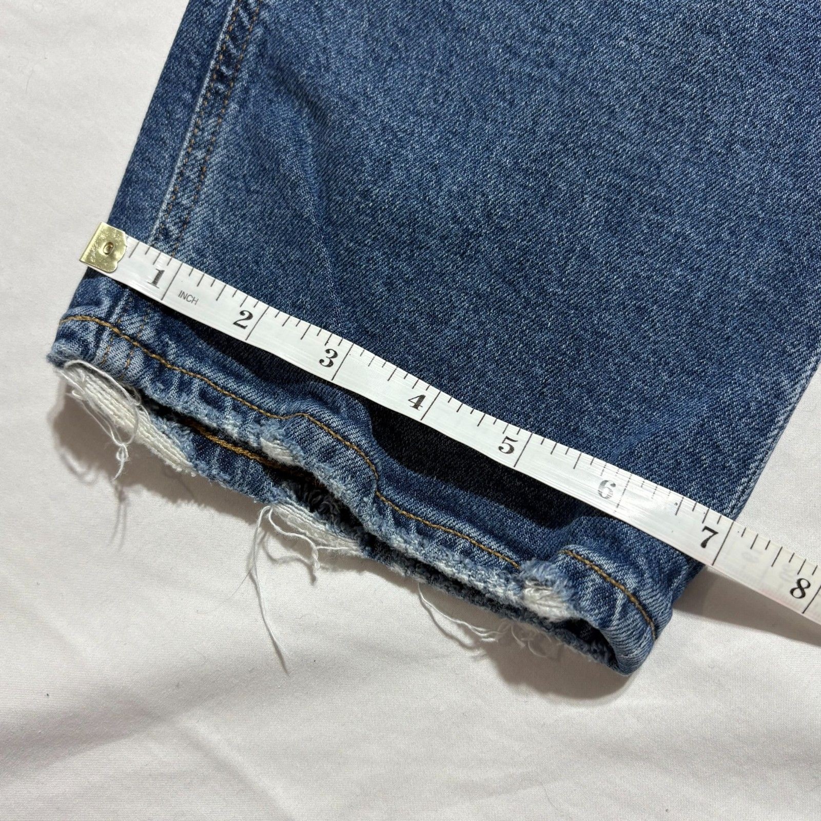 AGOLDE Kye Mid Rise Straight Leg Crop Jeans 28 Fits 30 Vintage Med Wash Raw Hem