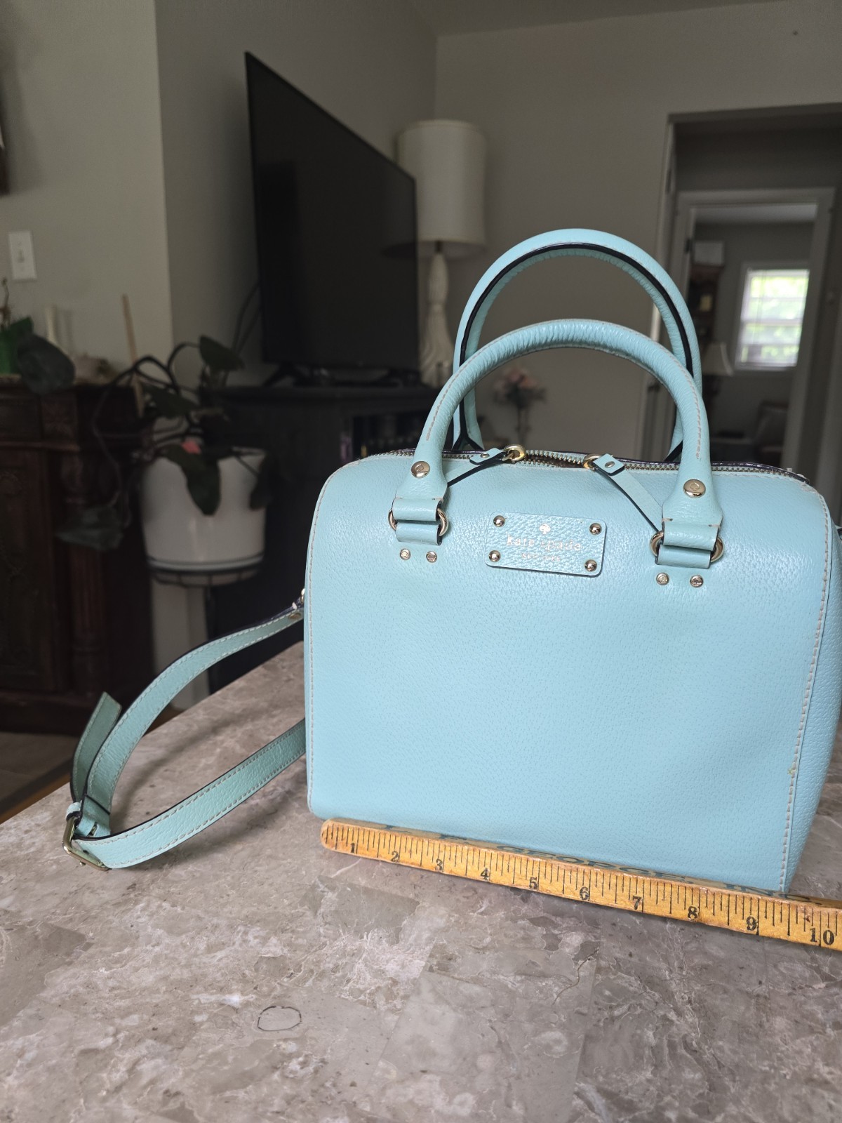 KATE SPADE “Tiffany Blue” Leather Satchel Purse