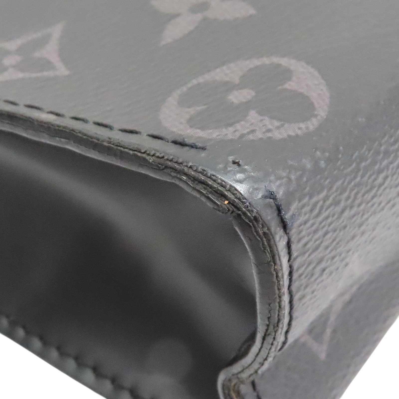 LOUIS VUITTON Pochette Voyage MM Cltuch Bag Monogram Eclipse Black M61692