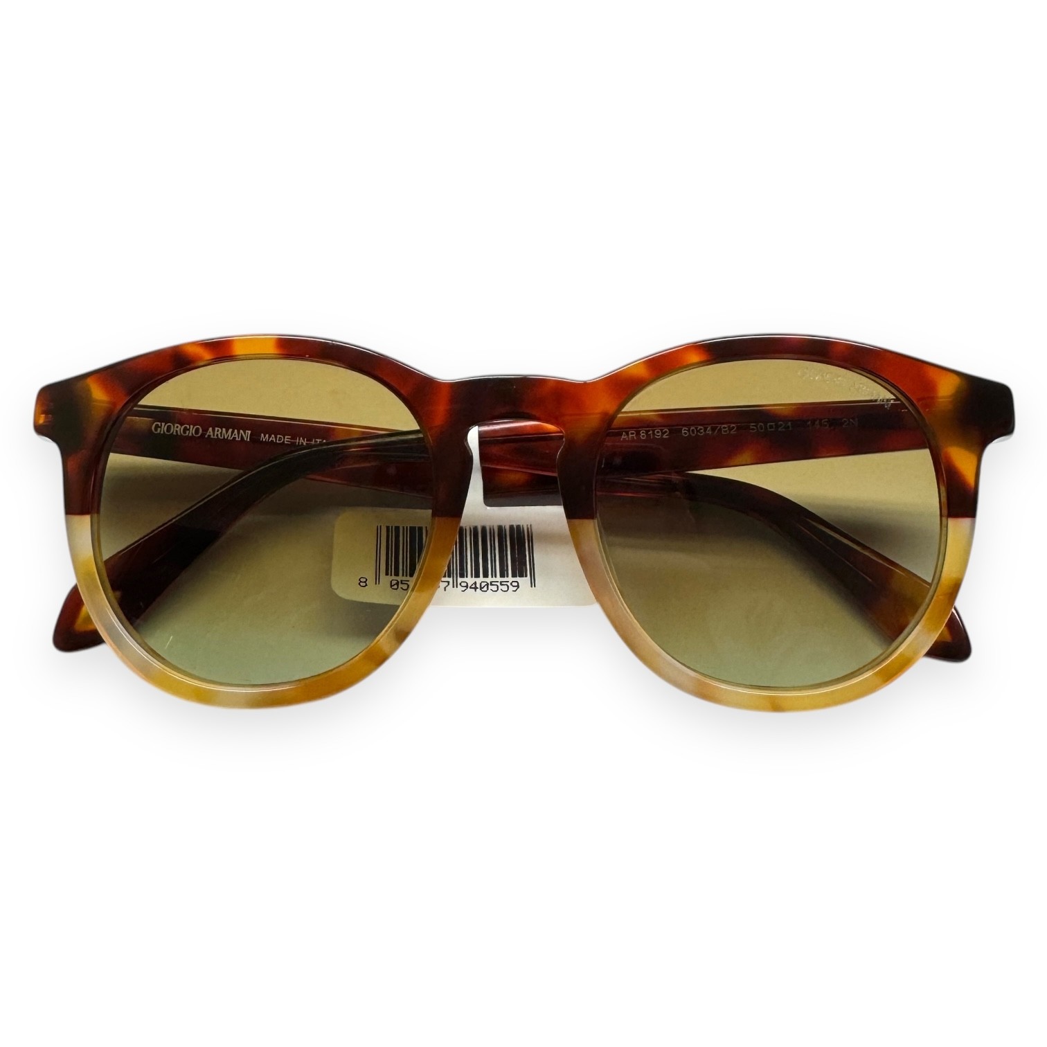 Giorgio Armani Sunglasses AR 8192 6034/B2 Polished Red Brown Honey Havana w/case