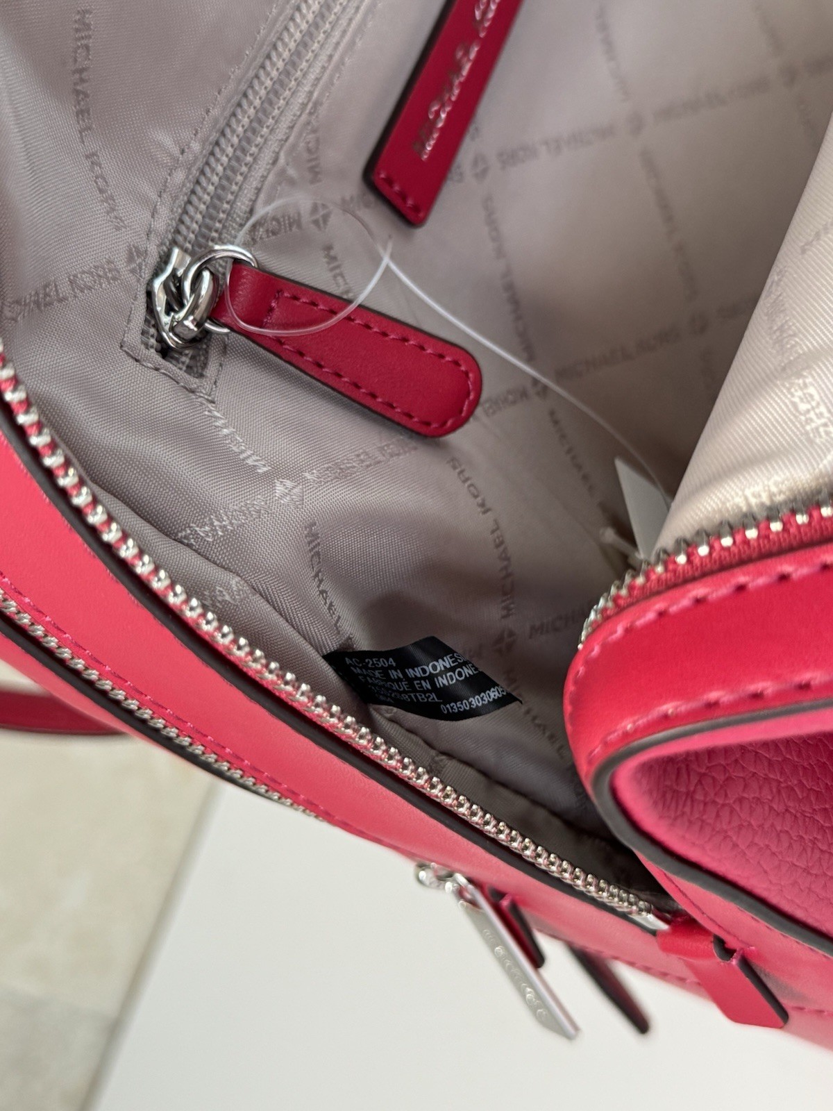 Michael Kors Jaycee Medium Pocket Backpack Dark Raspberry
