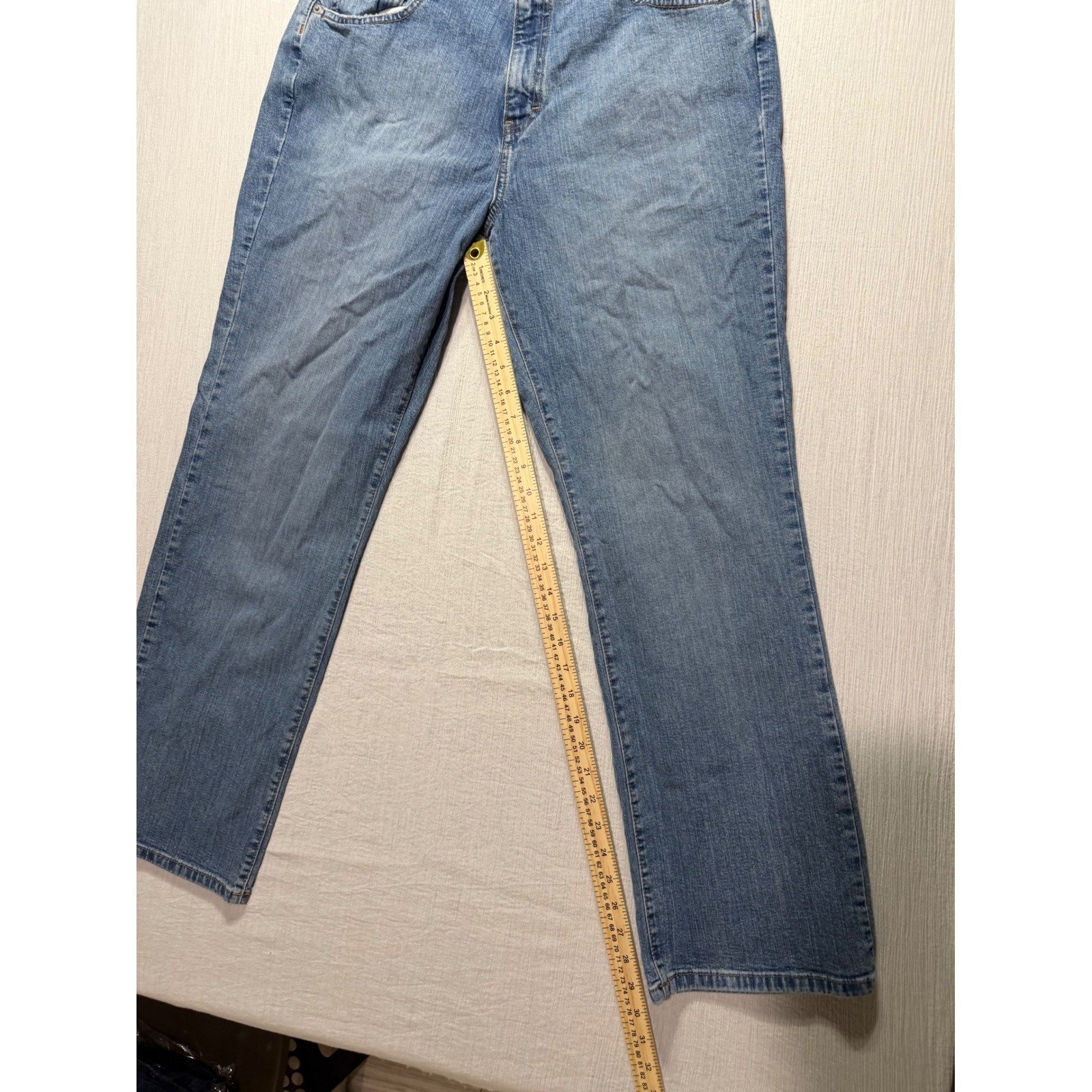 Calvin Klein Jeans Womens 16 Stretch Bootcut Light Vintage Denim Blue W394415