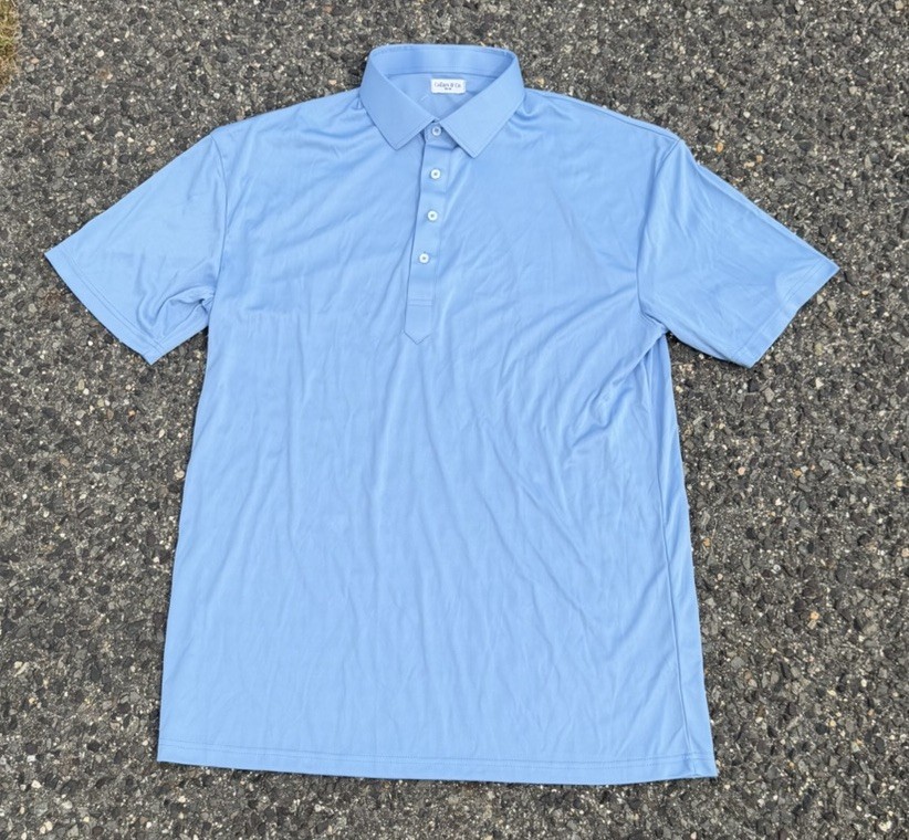 Collars & Co Polo Shirt Mens 2XL Tall 2XLT Blue Golf Dress Collar Shark Tank