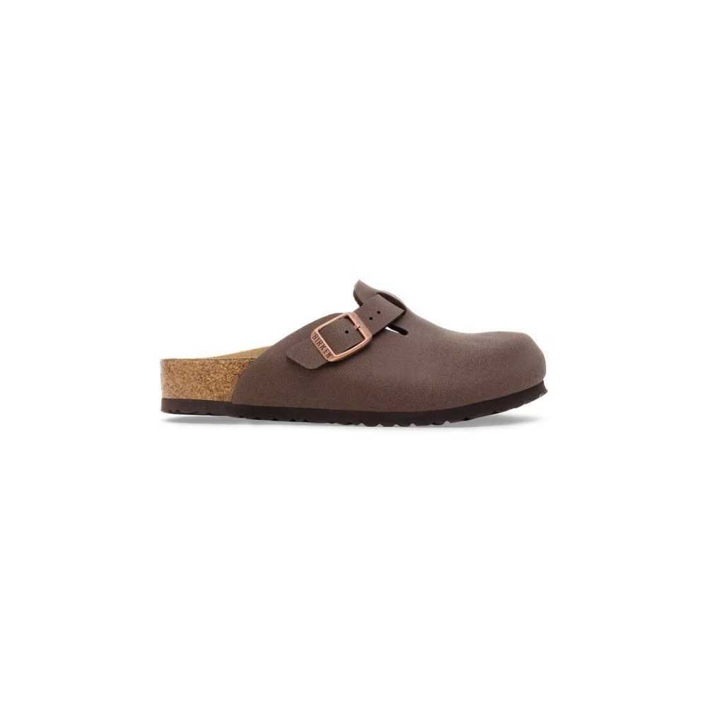 Birkenstock Kids Boston Birko-Flor Nubuck Clog Sandals – Mocca
