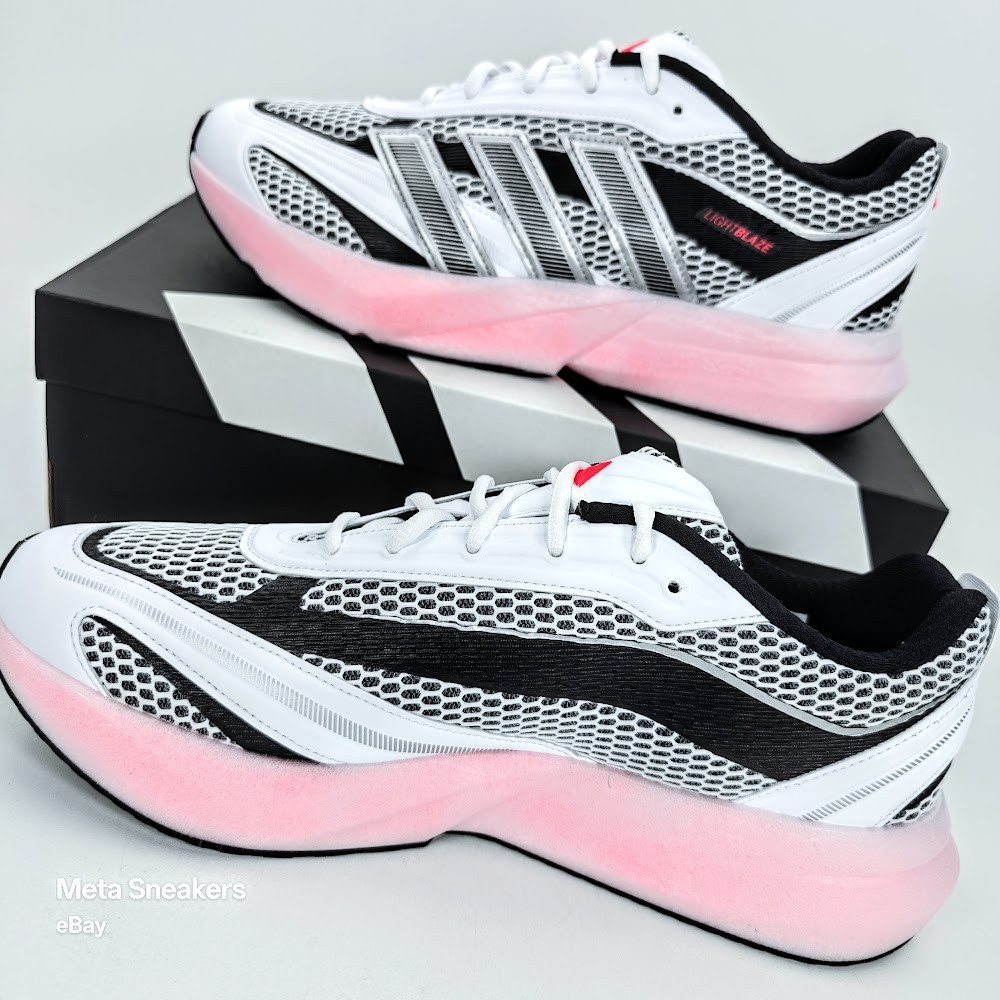 Adidas US 13 Men’s White Black Red Retro Lifestyle Lightblaze Glow JS2061 NIB