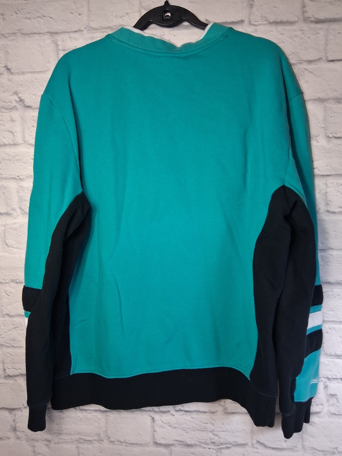 Mitchell & Ness NBA San Antonio Spurs Block Logo Crewneck Sweater Retro Sz XXL
