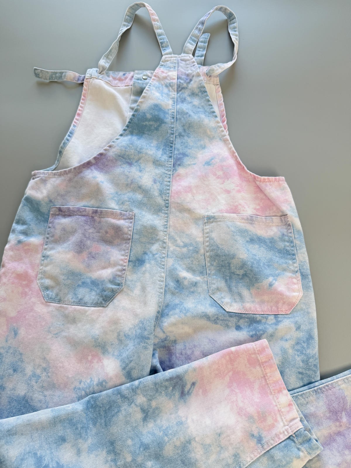 Tie Dye Overalls M, Pastel Denim Overalls, Y2K Overalls, Vintage Dungarees