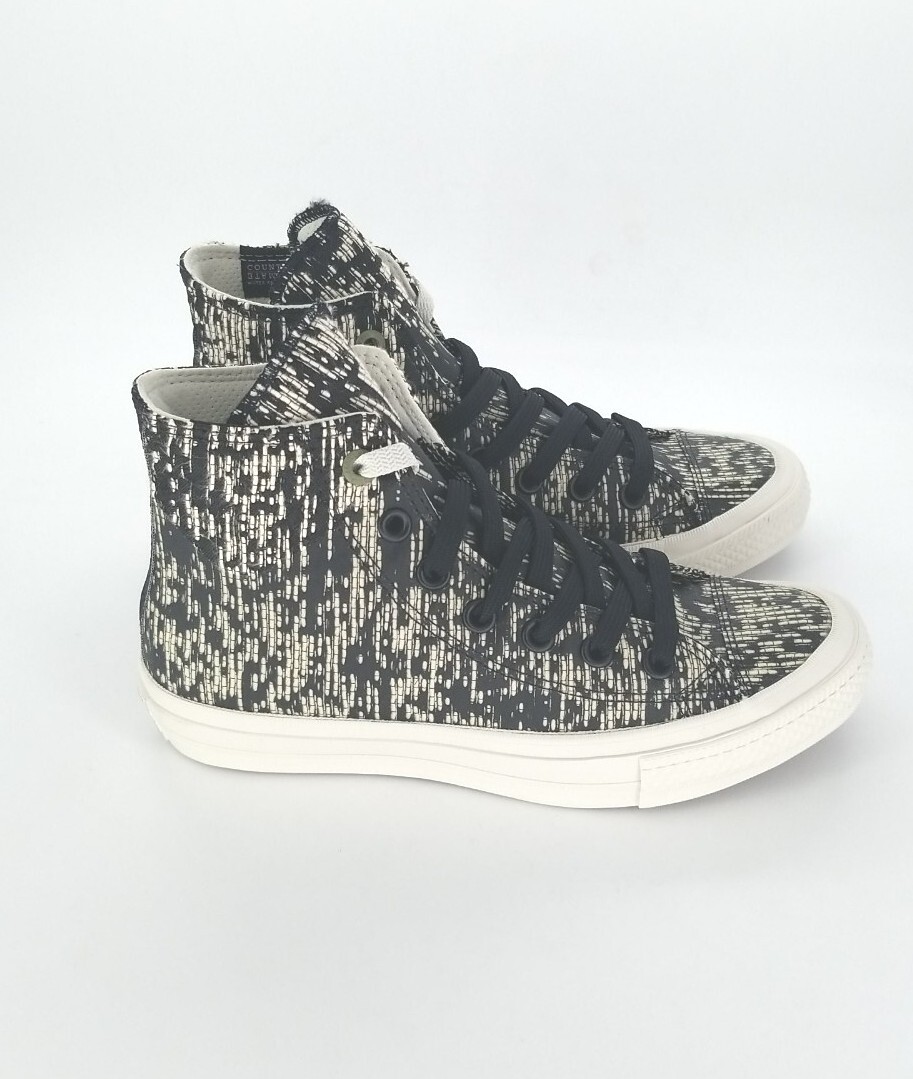 4943 Converse Unisex CTAS II Hi Top Sneakers Bk/Buff/Green Size 5 Men’s 7 Womens