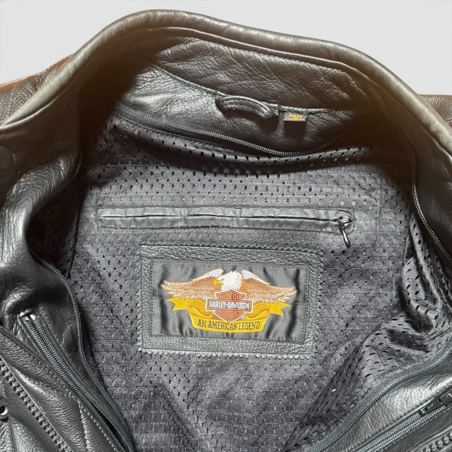 Harley Davidson FXRG series 1 Leather Motorcycle Jacket – Large armored Biker