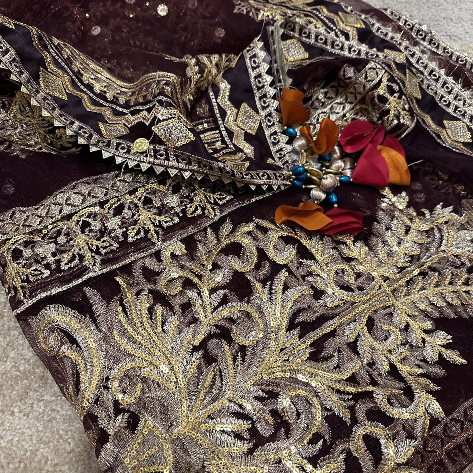 Pakistani Indian Shalwar Kameez Chiffon Duppata Bust 48:49 fully lined